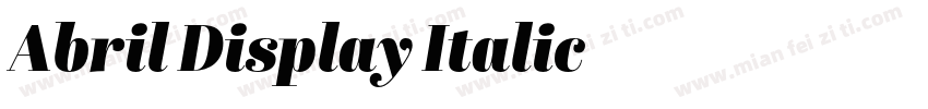 Abril Display Italic字体转换
